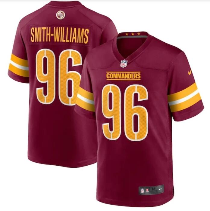 Men NFL Washington Commander96 James Smith Williams Nike Game red Jersey->washington commanders->NFL Jersey